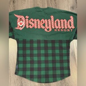 🎄Disney Green and Black Plaid Christmas Holiday Spirit Jersey
